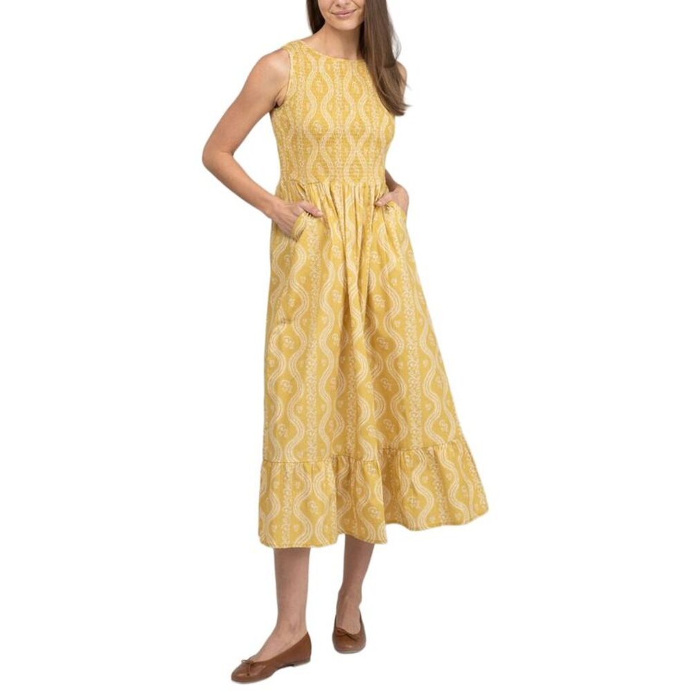 Beau & Ro Womens  Margot Dress, Yellow